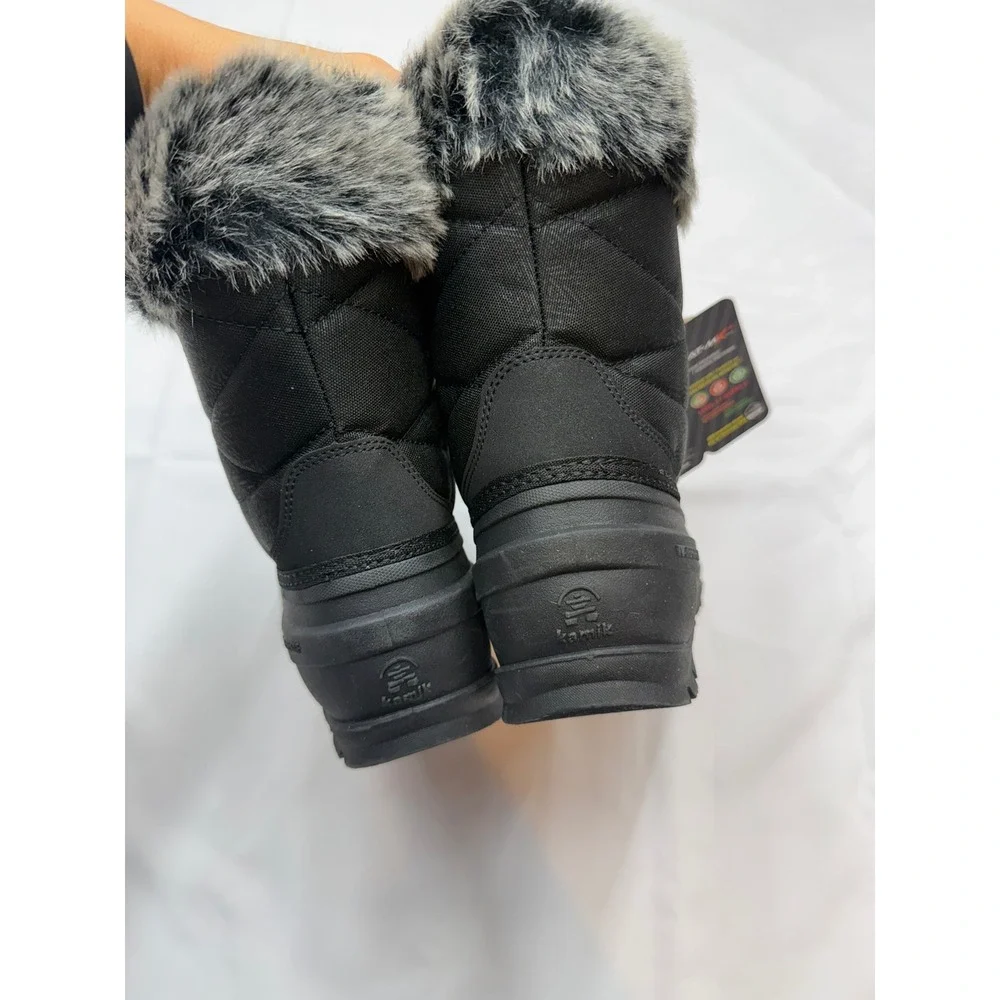 KAMIK New $100 Momentum II Womens 10 Black Gray Tall Waterproof Winter Boots